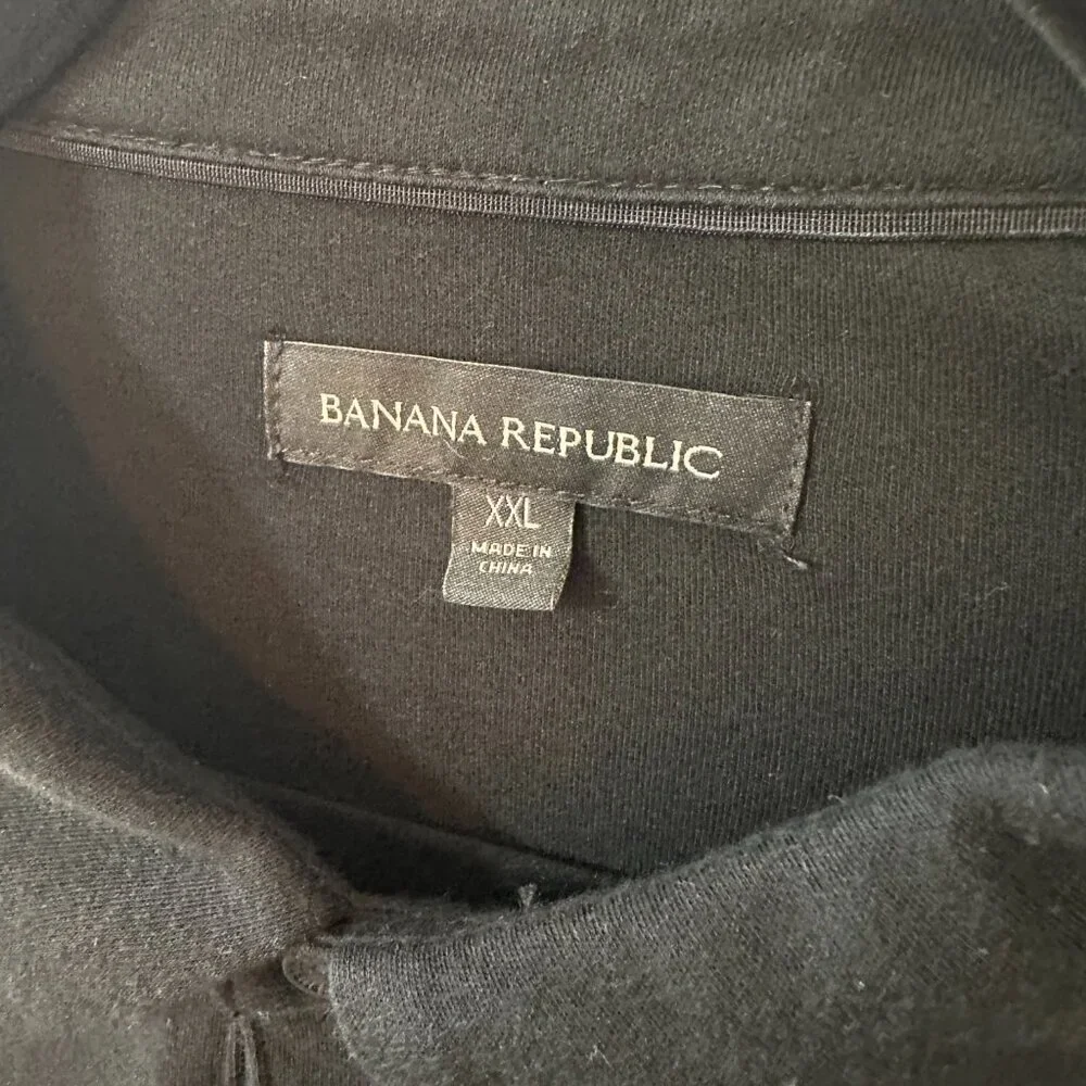 Banana Republic Men's XXL Black Polo Shirt  100% Cotton